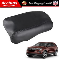 Center Console Lid Armrest Cover Leather For 2011-2018 Ford Explorer Skin Black Center Console Lid Armrest Cover Leather For 2011-2018 Ford Explorer Skin Black