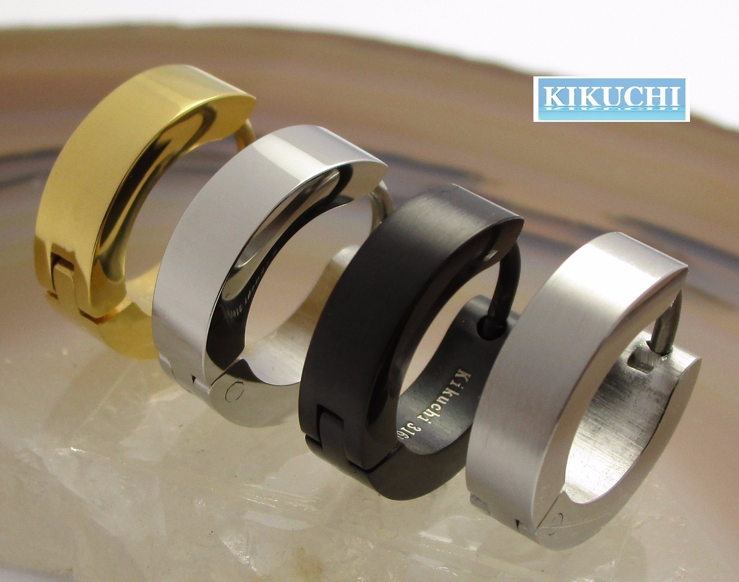 Kikuchi Titan Ohrringe 10mm - Mattierte Klapp-Creolen Für Damen & Herren