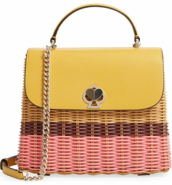 kate spade new york Romy Wicker Medium Women's TopHandle Bag Golden