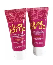 Just For Us Warming Jelly Personal Lubricant Fragrance & Hormone Free 2Pack USA