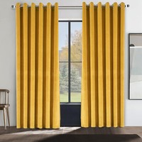 Luxury Heavy Velvet Curtains PAIR of Eyelet Ring Top Fully Lined Ready Made