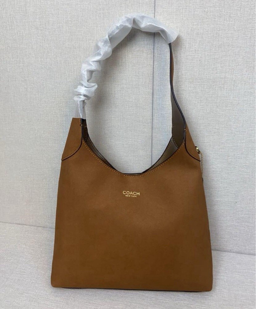 COACH Brooklyn Shoulder Bag 28 suede CW637 Siena Outlet New #GBJ
