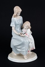 Paul Sebastian Once Upon A Time Meico Vintage Porzellanfigur Mutter Tochter 20cm