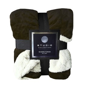 Solid Dark Brown Fleece Throw Blanket 50 x 60 Soft Warm ...