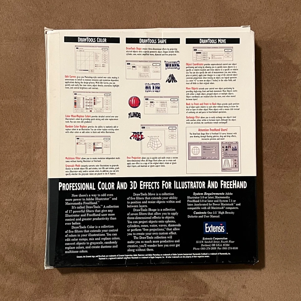 VINTAGE DRAW TOOLS PRO COLOR & 3D EFFECTS 4 ILLUSTRATOR & FREEHAND SOFTWARE MAC - Image 3 of 4