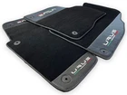 Black Floor Mats For Lamborghini Urus 2018-2024 With Carbon Fiber Leather