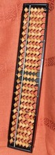 VTG Japanese Soroban Abacus Counting Beads w Manual 23 Rows 13" Long 2.5" Wide