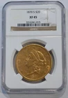 1870 S  Liberty $20 gold NGC  XF45  US gold coin nice for grade!!!