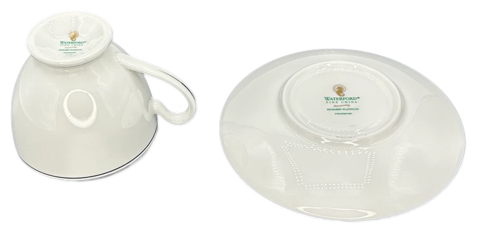 Waterford Kilbarry Platino Taza y Platillo Café Té Patas - Juego de 4 Foto 4 de 4