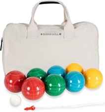 Play Platoon Bocce Ball Set Regulation Size Game Set - 107mm with 8 Hard Polyres
