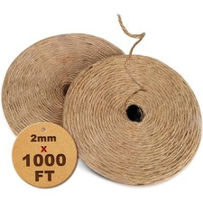 1000FT Natural Jute Twine String Bulk Hemp Rope Cord for Crafts Gardening Gift