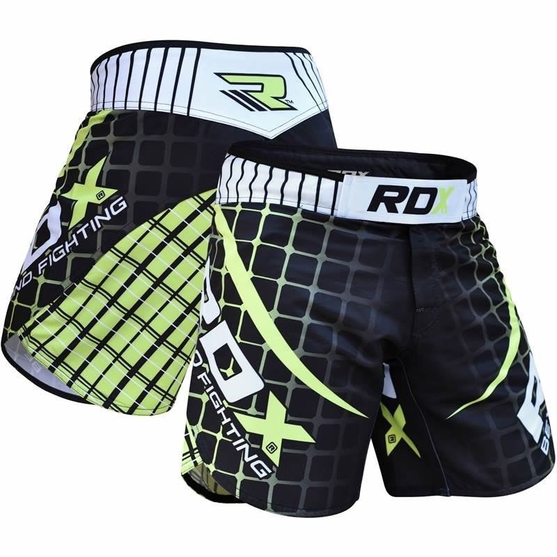 Rdx r2 mma stretch fight shorts for men - green grappling training gear