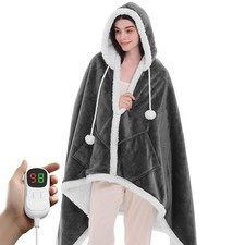 Heated Electric Blanket Shawl: Heating Throw Heated Poncho - Wearable Blanket...
