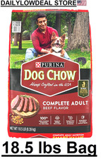 Purina Dog Chow Complete Adult Dog Food, Beef Flavor Kibble, 18.5 lbs 1.51 per pound