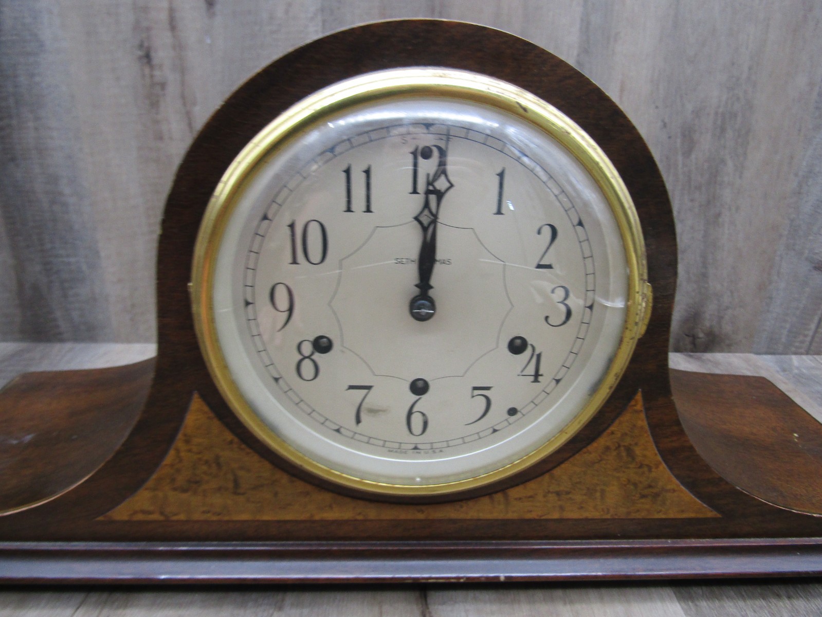 Seth Thomas Tambour Mantle Clock #124 Works Nice condition No. 56 Chime VIDEO