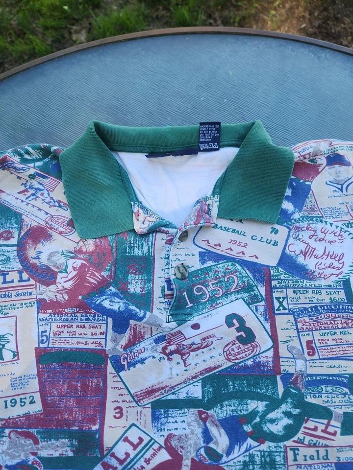 Camisa polo de béisbol vintage de golf con cuello de Northern Isles rara XL Foto 4 de 4