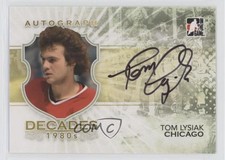 2010-11 ITG Decades 1980s Auto Tom Lysiak #A-TL Auto 2d8
