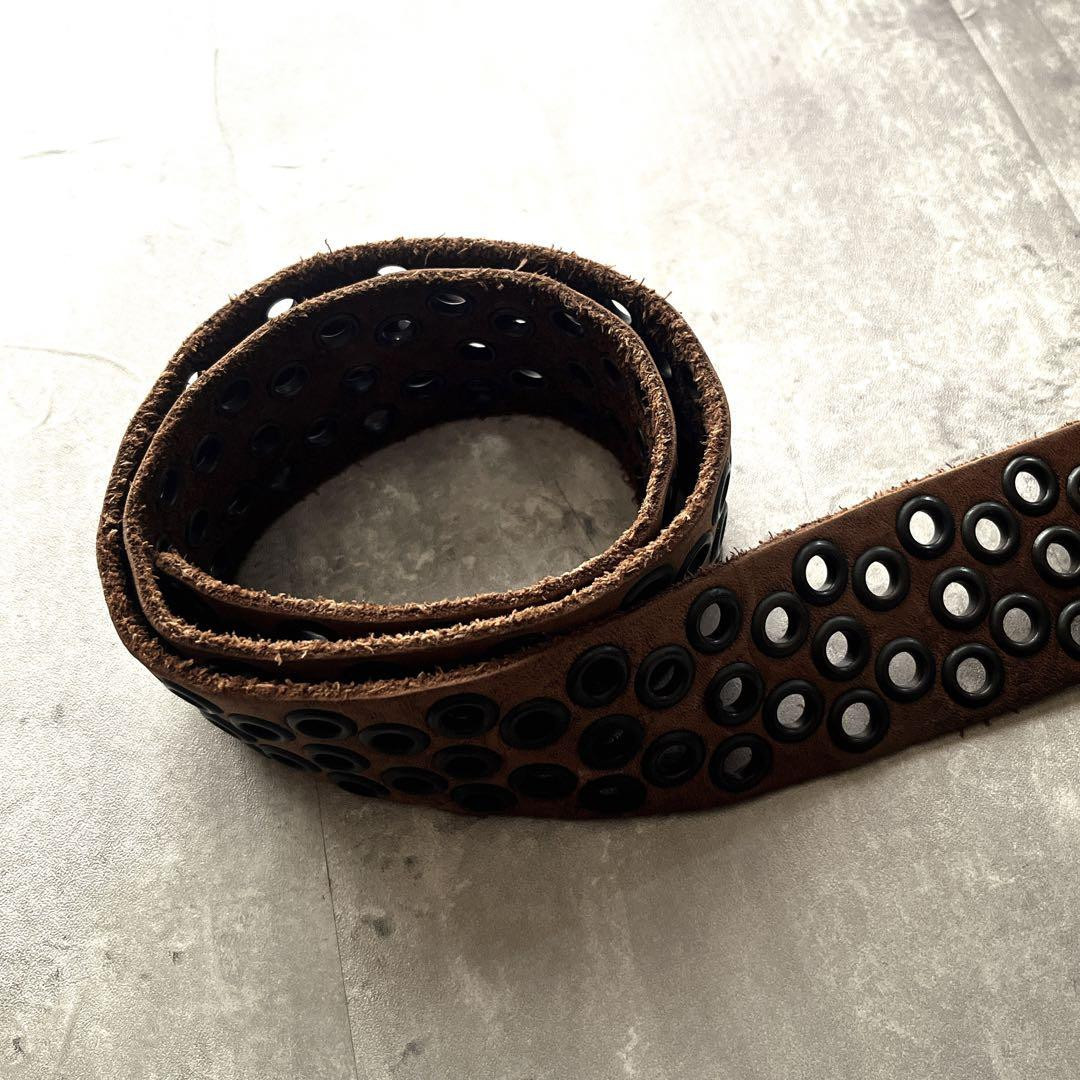 Diesel Men Old Model Leather Belt Studs 90S Grunge Y2K Punk Diesel Men Old Model Leather Belt Studs 90S Grunge Y2K Punk