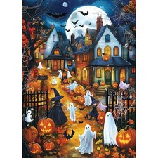 Halloween Village 1000 Piece Puzzle for Adults, 27.5" x 19.7"