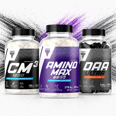 TREC CM3 + AMINOMAX + DAA ULTRA - Kreatinmalat Aminosäuren Ausdauer Regeneration