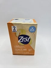 2 Bars ZEST  Hydrating & Deodorizing SOAP, LEMON PEEL EXTRACT & ALOE, 3.2 oz