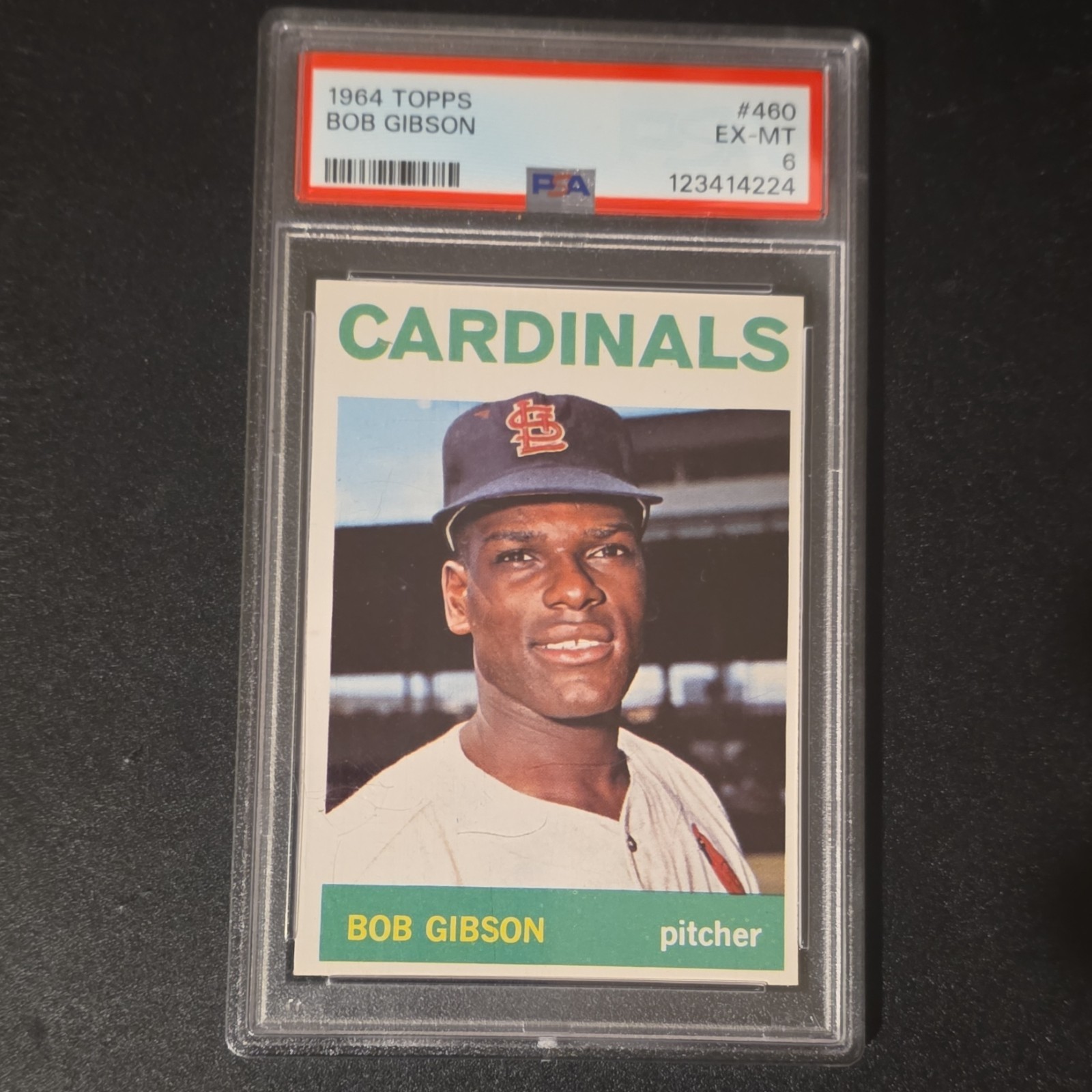 Topps 1964 Bob Gibson #460 St. Louis Cardinals Baseball PSA 6 EX-MT