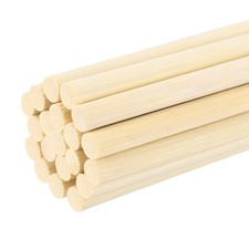 Wooden Dowel Rods, 30cm/12" Round Dowel Rod, 7mm/0.28" Stick, 20 Pack