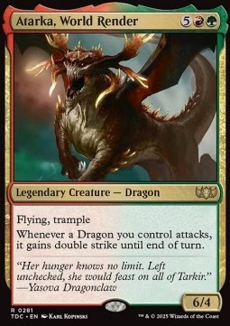Magic/MTG Atarka, World Render TDC-281 Rare Englisch Neu