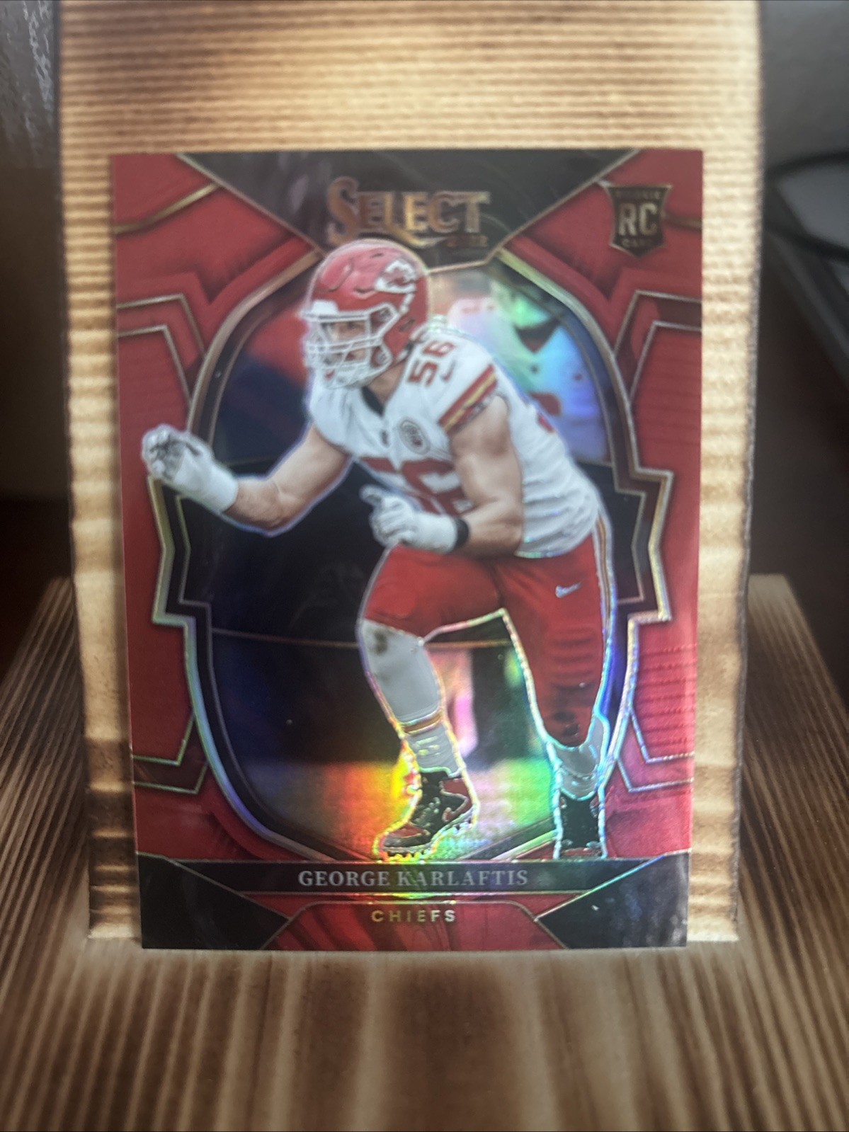 2022 Panini Select - Concourse George Karlaftis #22 Red Prizm 99/99 (RC)