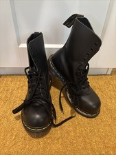 Vintage 90s Dr Doc Martens 10 Eye Boots Air Wair UK 4 US 6.5 England 1490 Black