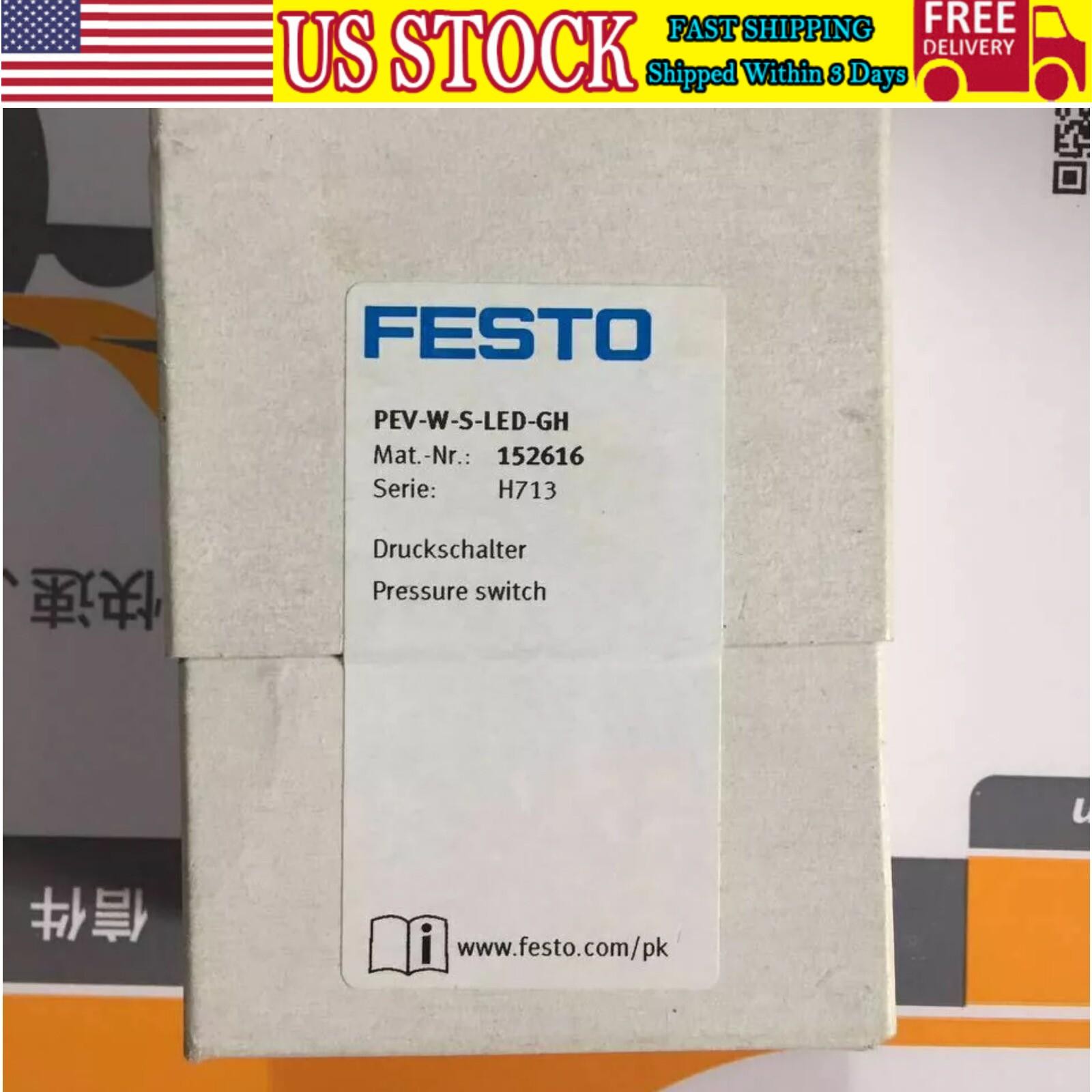 US FREE TAX New FESTO PEV-W-S-LED-GH 152616 SWITCH NSMP
