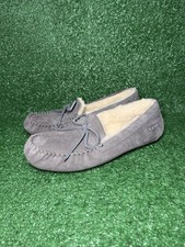 UGG Men Gray Suede Sheepskin Lined Moc Toe Slippers Moccasins Size‎ 9 UGG Moccasin Gray Slippers for Men for sale | eBay main image 2