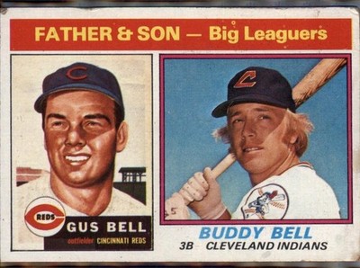 1976 Topps Father & Son - Big Leaguers (Gus Bell / Buddy Bell) F&S #66