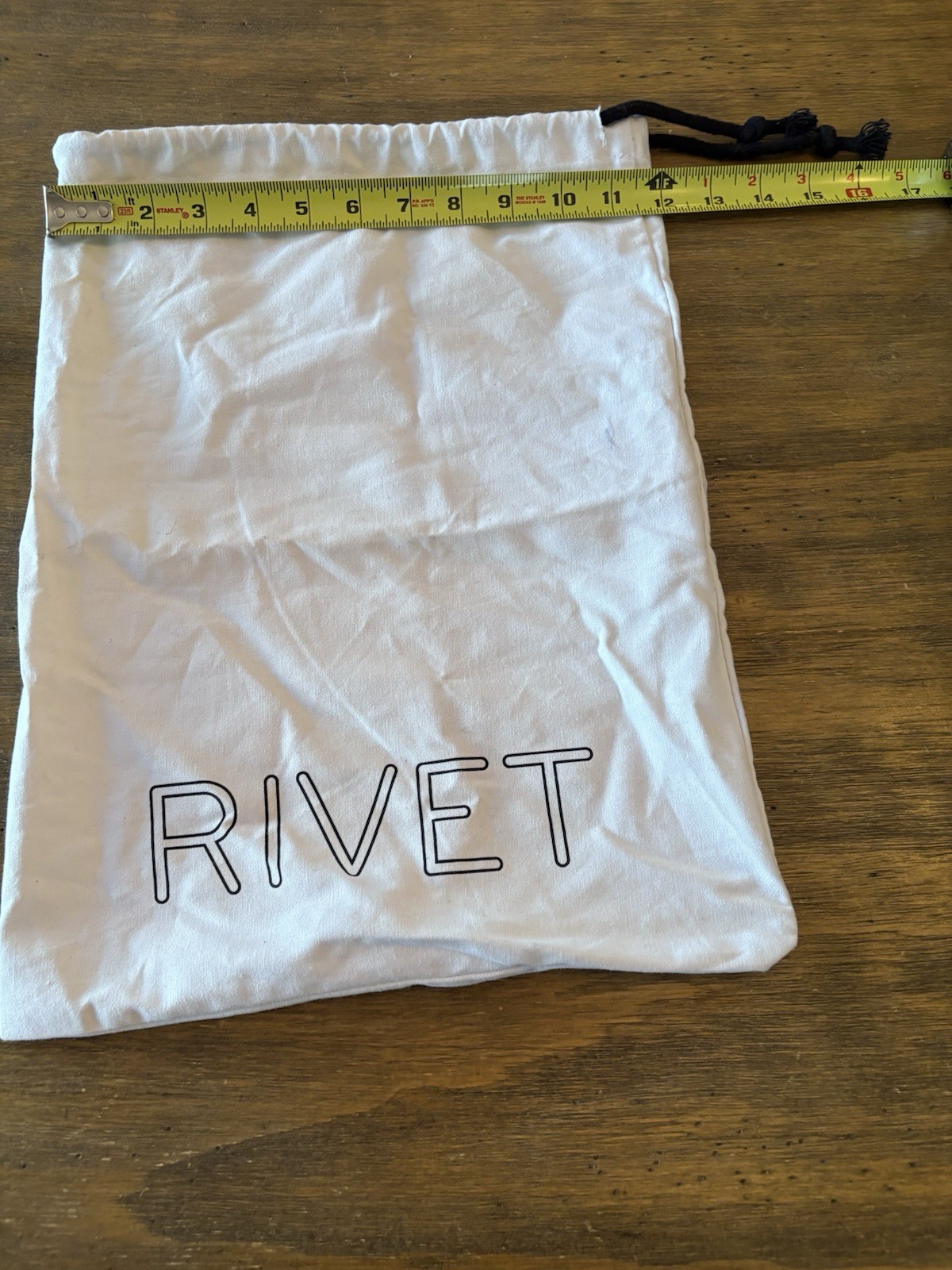 White RIVET Dust Bag DRAWSTRING - image 4