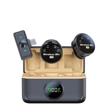 Wireless Lavalier Microphone for iPhone 17 16 15 Android, Noise Canceling USB...