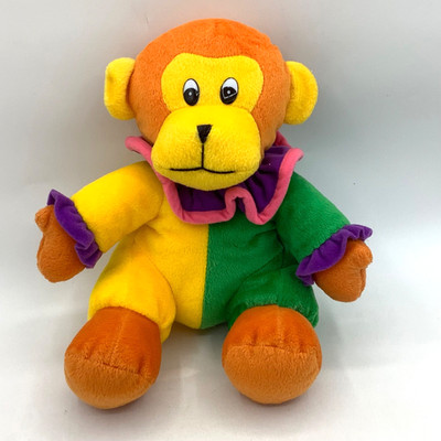 Kuddle Me Toys Plush Circus Ape Monkey Clown Orange Yellow Chimp Colorful 9''