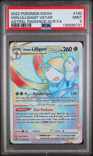 2022 POKEMON ASTRAL RADIANCE #190 FULL ART/HISUIAN LILLIGANT VSTAR PSA 9
