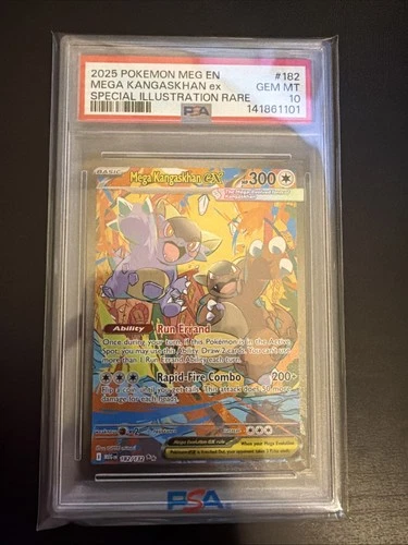 2025 POKEMON MEG EN-MEGA EVOLUTION #182 MEGA KANGASKHAN EX PSA 10 GEM MT