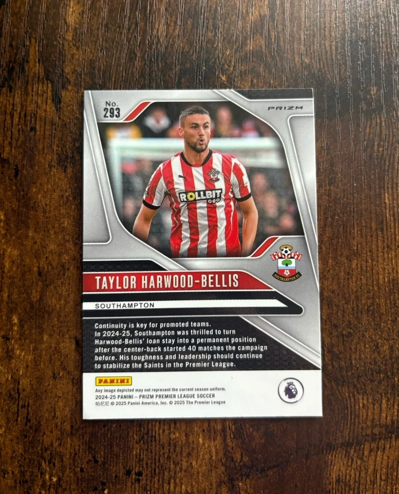 2024-25 Panini Prizm Premier League Taylor Harwood-Bellis Tiger Choice SSP - Image 2 of 2