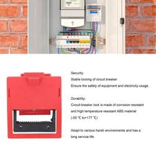 4Pcs Circuit Breaker Lockout Device Set Clamp On Single Pole Breaker Lock 480