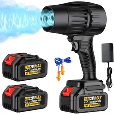 Electric Cordless Leaf Blower - 300000RPM Handheld Leaf Blower - 2 X 2.6Ah Batte