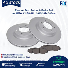 Rear set Disc Rotors & Brake Pad for BMW X1 F48 U11 2015-2024 300mm
