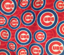 MLB Chicago Cubs Major League Baseball Circle Logo Fabric - By the Yard - 58" W