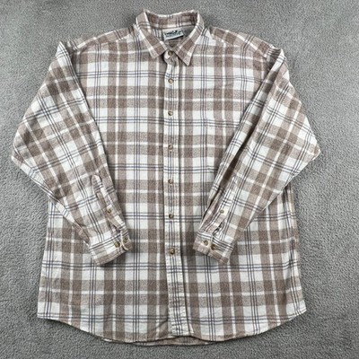 VTG Northern Reflections Flannel Shirt Mens L Plaid Cotton Button Up Gorpcore