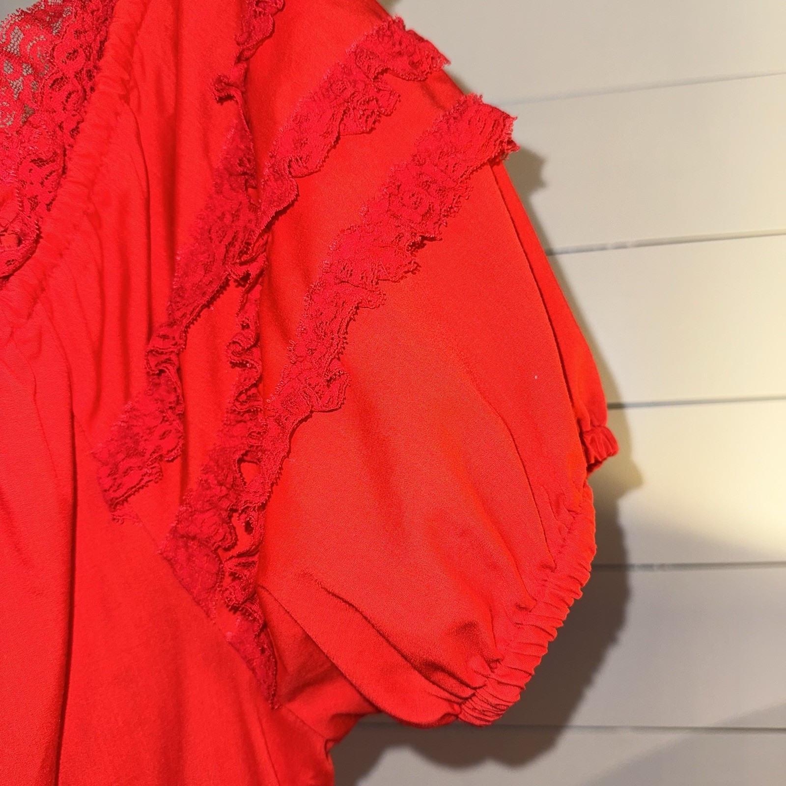 Vintage Partners Please Red Solid Square Dance Dr… - image 6