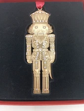 Wendell August Forge Nutcracker Prince Swarovski Crystals Bronze Ornament 6" New