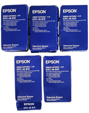Epson ERC-38 ERC38 Ribbon Cartridge Lot of 5