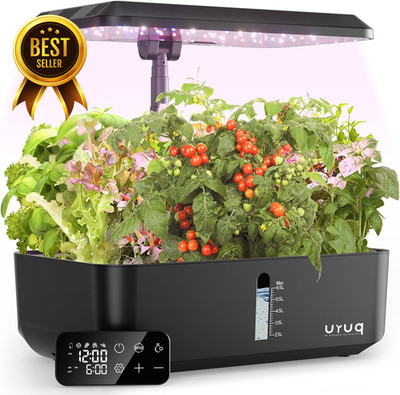12 Pod Hydroponics Growing System Indoor Garden Kit Grow Light Quiet Garden Kit