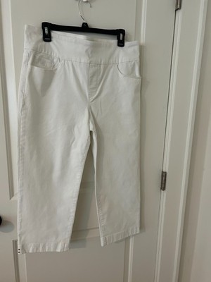 Gloria Vanderbilt White All Around Slimming White Capri size 12 New