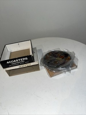 Counterpoint Stained Glass Coasters Vintage Japan